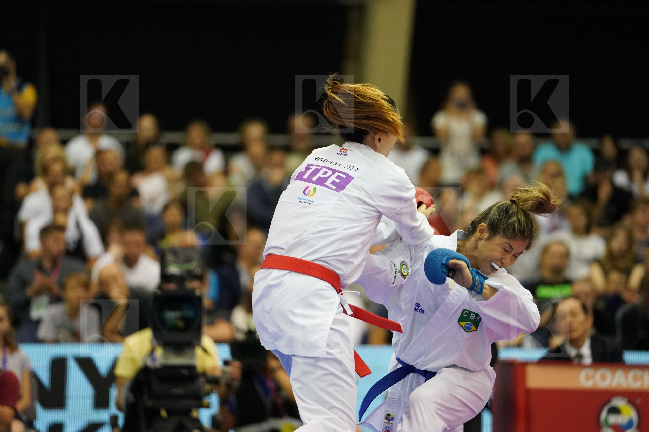 Brazil Chinese Taipei Female Kumite -55kg Gold match Kumizaki Valeria Wen Tzu-Yun